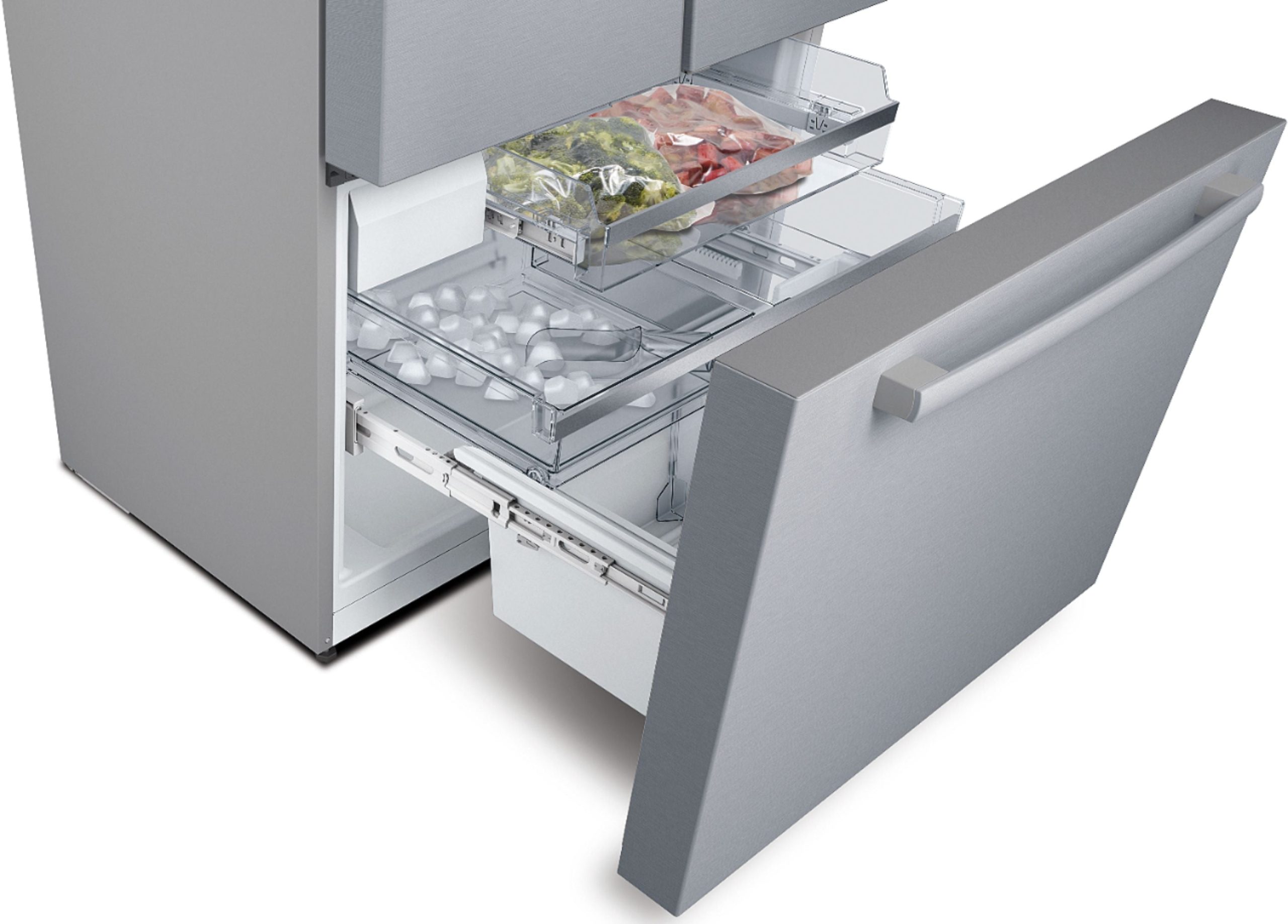 Bosch – 800 Series 21 Cu. Ft. French Door Counter-Depth Smart Refrigerator – Stainless steel - Image 15