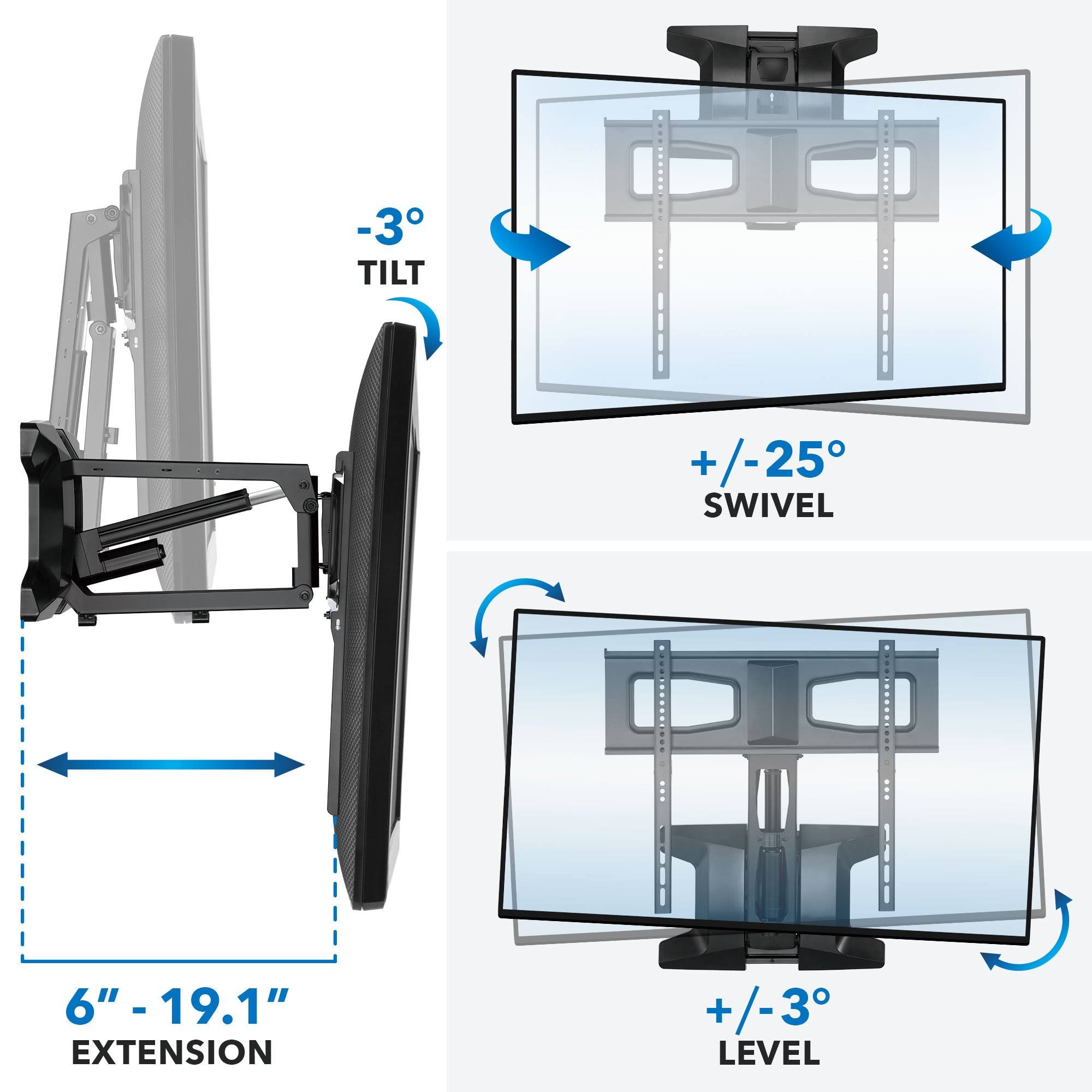 Motorized Fireplace TV Wall Mount | Fits 40-70 inch TV Screen | Mount It! MI-386 - Image 8