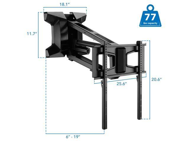 Motorized Fireplace TV Wall Mount | Fits 40-70 inch TV Screen | Mount It! MI-386 - Image 10
