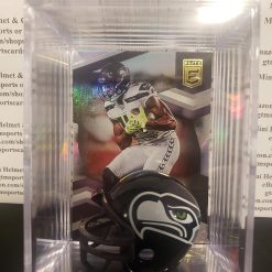 DK Metcalf Seattle Seahawks Mini Helmet Card Display Case Collectible Auto Shadowbox Autograph